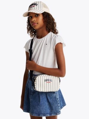 multi kids varsity crossbody-tasche mit streifen für gender-inclusive kinder - tommy hilfiger