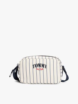 Black and white striped crossbody bag sale