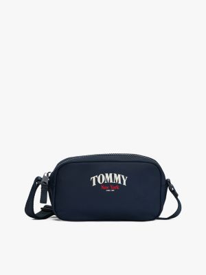 borsa a tracolla varsity bambino/a a righe blue da gender-inclusive bambini tommy hilfiger