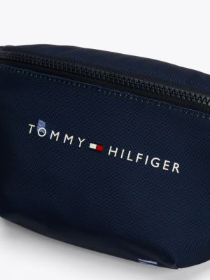 blue kids' essential logo bum bag for kids gender inclusive tommy hilfiger