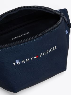 blue kids' essential logo bum bag for kids gender inclusive tommy hilfiger