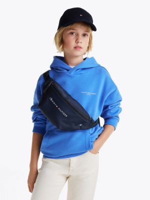 blue kids' essential logo bum bag for kids gender inclusive tommy hilfiger