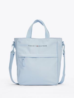 blau kids essential schultertasche mit logo für gender-inclusive kinder - tommy hilfiger