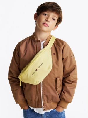 yellow kids' essential logo bum bag for kids gender inclusive tommy hilfiger