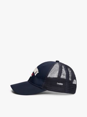 blue kids' varsity trucker cap for kids gender inclusive tommy hilfiger