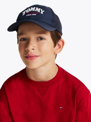 casquette trucker varsity pour enfant bleu pour enfants genre inclusif tommy hilfiger
