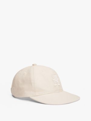 cappello da baseball bambino/a in lino white da gender-inclusive bambini tommy hilfiger