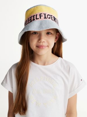 multi kids' logo dome bucket hat for kids gender inclusive tommy hilfiger