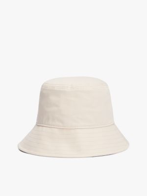 white kids' essential flag embroidery bucket hat for kids gender inclusive tommy hilfiger