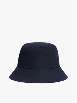 blue kids' essential flag embroidery bucket hat for kids gender inclusive tommy hilfiger