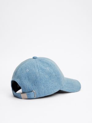 blau kids essential baseball-cap aus denim für gender-inclusive kinder - tommy hilfiger