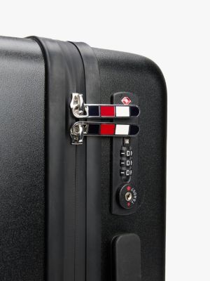 black hard shell cabin suitcase for adults gender inclusive tommy hilfiger