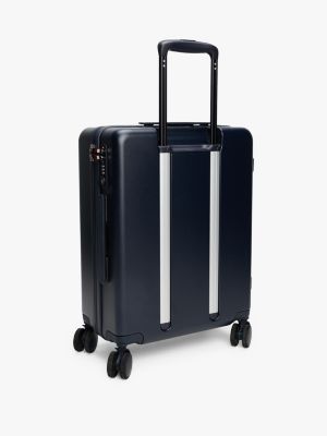 blue hard shell cabin suitcase for adults gender inclusive tommy hilfiger