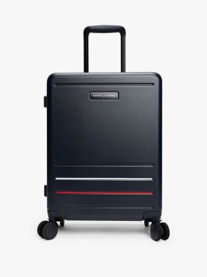 blue hard shell cabin suitcase for adults gender inclusive tommy hilfiger