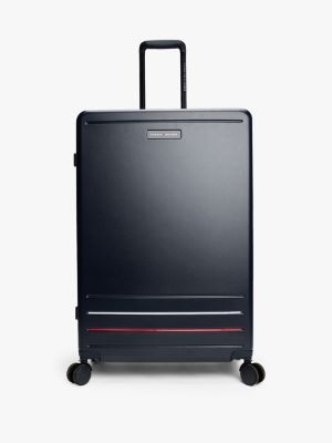 blue signature hard shell suitcase for adults gender inclusive tommy hilfiger