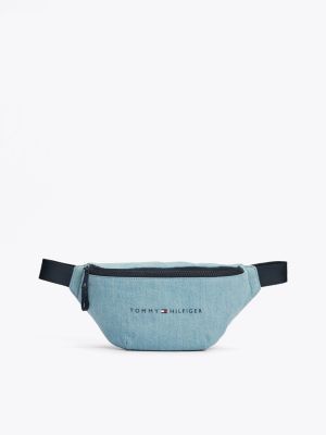 blue kids essential denim crossbodytas voor kinderen gender inclusive - tommy hilfiger