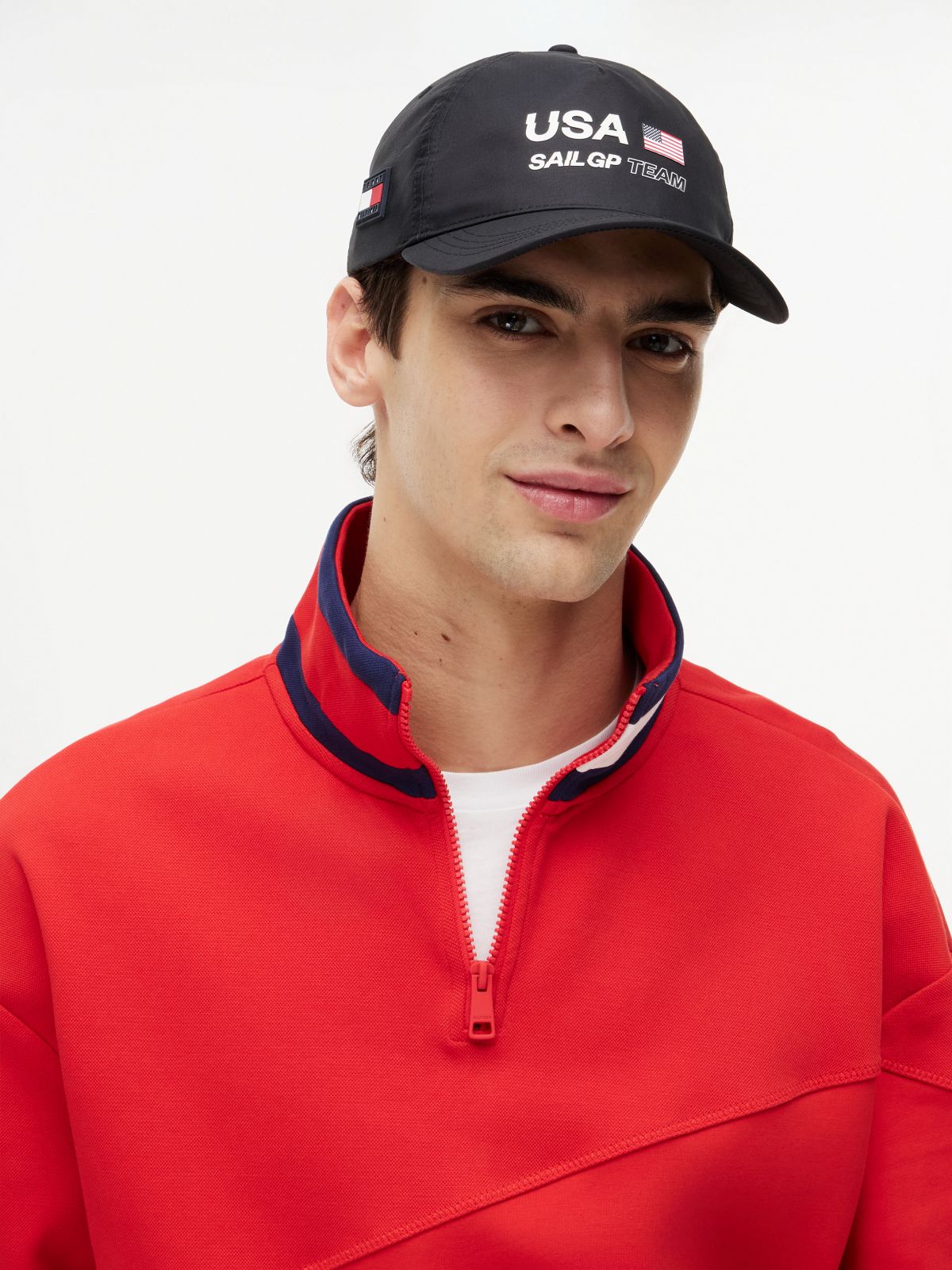 Tommy x U.S. Sail GP Team Water Repellent Baseball Cap — Black