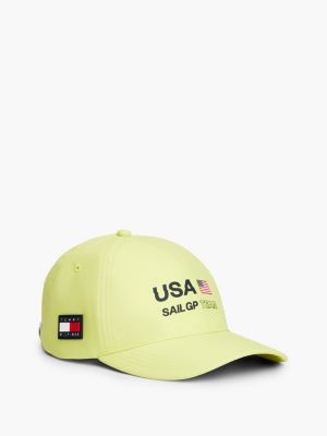 green tommy x u.s. sail gp team water repellent baseball cap for adult gender inclusive tommy hilfiger