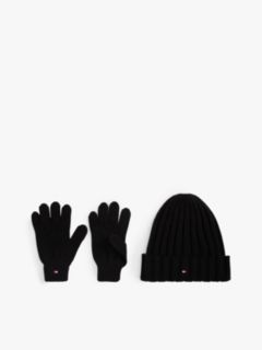 Flag Embroidery Beanie And Gloves Gift Set — Black 1