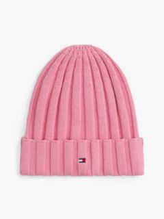 Flag Embroidery Beanie And Gloves Gift Set — Pink 3