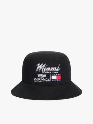 black th x cadillac formula 1® team miami logo bucket hat for adults gender inclusive tommy hilfiger