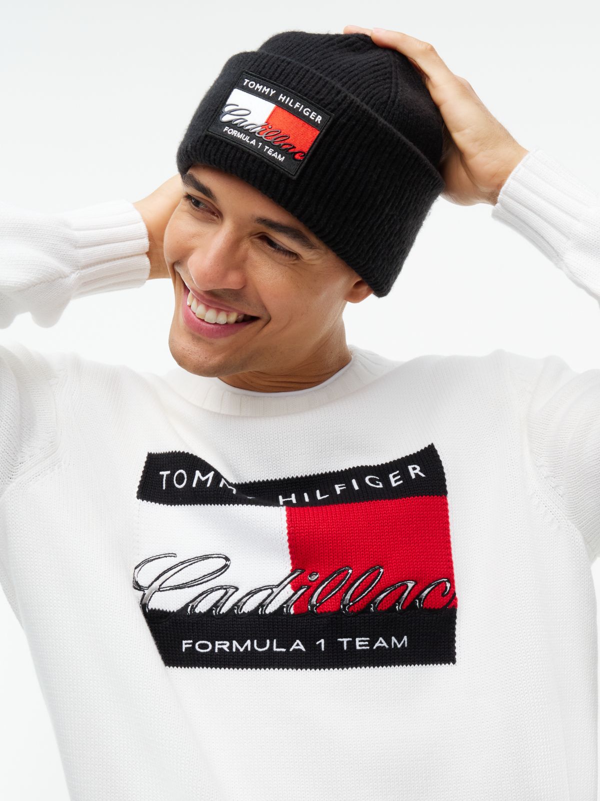 TH x Cadillac Formula 1® Team Flag Logo Beanie — Black