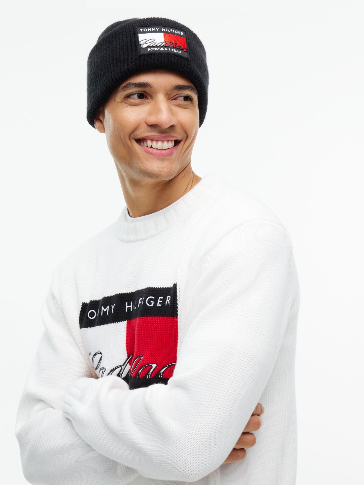 TH x Cadillac Formula 1® Team Flag Logo Beanie — Black