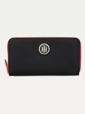 tommy hilfiger large zip around wallet