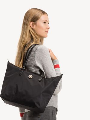 tommy hilfiger tote black