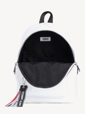 tommy hilfiger white polyester college bags backpacks