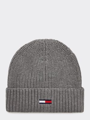 grey tommy hilfiger beanie