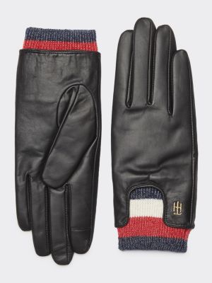 tommy hilfiger leather gloves