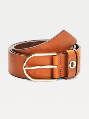 tommy hilfiger brown leather belt