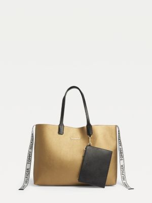 Tommy Icon Metallic Tote | GOLD | Tommy 