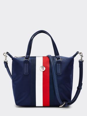 Small Signature Tape Tote Bag | BLUE | Tommy Hilfiger