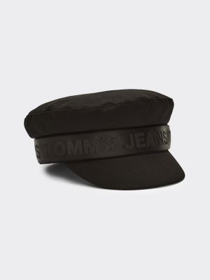 womens black baker boy hat