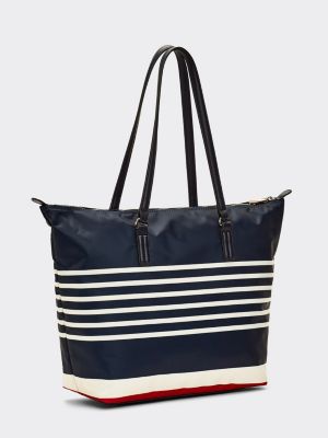 tommy hilfiger striped tote bag