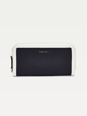 tommy hilfiger large zip around wallet
