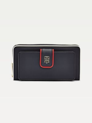 TH City Large Zip-Around Wallet | BLUE | Tommy Hilfiger