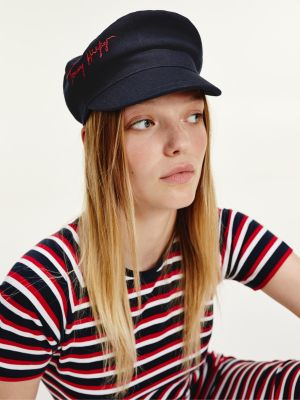 Signature Logo Embroidery Baker Boy Hat 