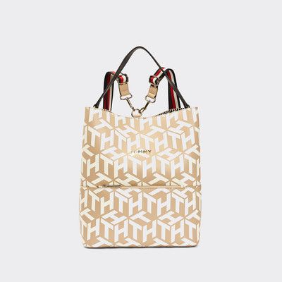 drawstring monogram tommy backpack