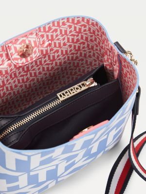 tommy hilfiger monogram crossover handbag