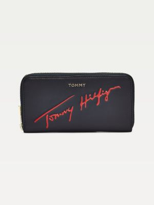 tommy hilfiger zip around wallet