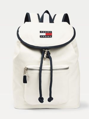 canvas backpack white