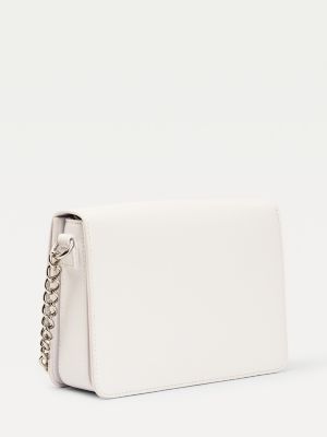 white cross over bag