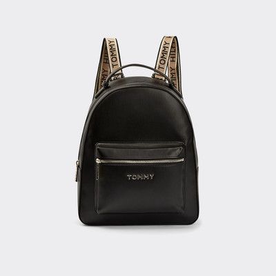 tommy hilfiger all black backpack