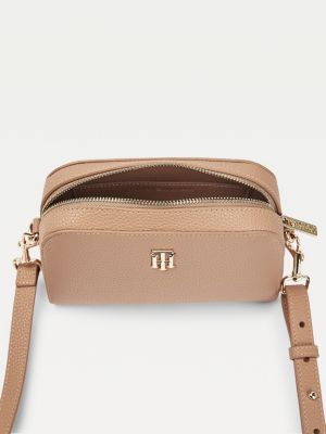 tommy hilfiger monogram crossover handbag