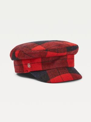 Check Baker Boy Hat | BLUE | Tommy Hilfiger