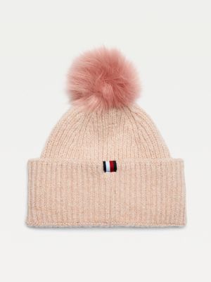 tommy hilfiger pom pom beanie