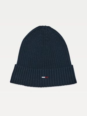 blue tommy hilfiger beanie